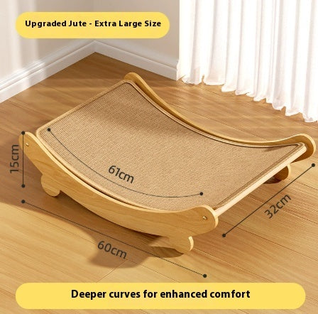 Eco-Friendly Jute Cat Scratch Board & Nest | Scratcher Bed for Cats up to 6kg | Durable, Natural, No Mess